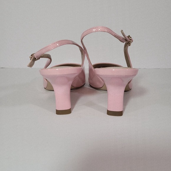 Sam Edelman Bianka Pink Patent Leather Slingback Pumps Pointed Toe MSRP $150 - Picture 12 of 16